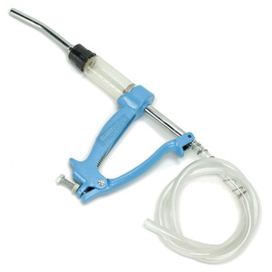 Fabricación al por mayor de la mejor calidad Pistola de drenaje automática Cuerpo de metal Agarre en forma de V Instrumentos veterinarios Boquilla de acero - Product Image 3