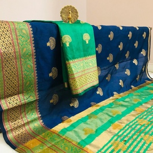 Ethnic Garment Cotton Silk <b>Sarees</b> Special Occasion Luxury Party Wear Modern Design Washable Alphanumero - Product Image 5