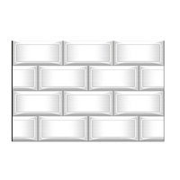 Carrelage mural en céramique de marbre blanc biseauté pour crédence de cuisine, douche, carrelage de sol PGVT