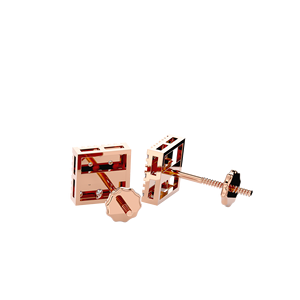 Pendientes cuadrados con racimo de diamantes naturales redondos de 0,30 CTW para mujer, aniversario |   Cierre de Rosca de Oro de 10K, Diseño Premium Seguro - Product Image 6