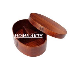 Juego de 2 fiambreras de madera maciza con tapa, la mejor calidad, forma y tamaño personalizados, caja Bento para alimentos a la venta - Product Image 6