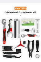 Kit de réparation de vélo, outil de réparation super complet dans une boîte à outils pour les équipements de conduite, ensemble d'outils universels pour vélo