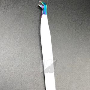 Pince à épiler d'extension de cils en acier inoxydable japonais blanc avec logo personnalisé Volume fortement incurvé Pointe pointue Produit durable - Product Image 5