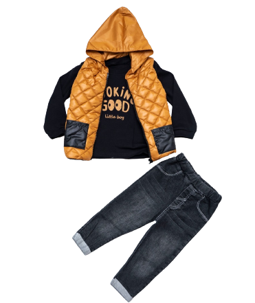 Горячая распродажа! Красивый Надувной Жилет 3 шт. комплект одежды для мальчиков Весенняя мягкая хлопковая детская одежда от бренда Necix