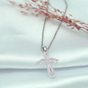 Haute qualité personnalisé à la mode croix pendentif colliers en argent Sterling lien Zircon pour les fêtes d'anniversaire de mariage de fiançailles - Product Image 4