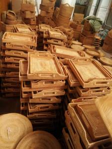 Vietnam gros plateau de service en rotin naturel petit déjeuner fait à la main en osier désert plateaux de service plateau de nourriture en bambou pour une utilisation au restaurant - Product Image 6