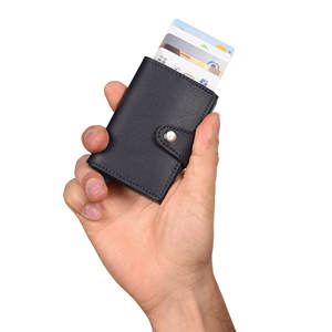 Cartera de cuero PU de alta calidad para tarjetas de crédito, tarjetero de Metal con bloqueo RFID, 2023 - Product Image 2