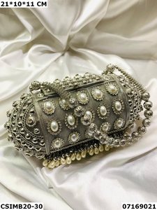 Handmade Designer Metal Evening <b>Clutch</b> <b>Bag</b> <b>for</b> Women <b>for</b> <b>Weddings</b> and Bridal Affairs - Product Image 2