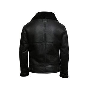 Blouson de fourrure noir homme, Slim, Design classique, à la mode, hiver, pour moto - Product Image 2