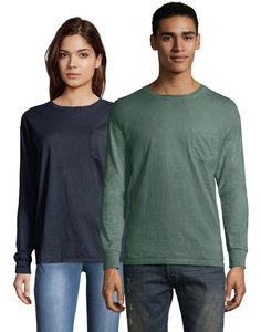 T-shirt à manches longues personnalisé de haute qualité pour hommes, style décontracté pour adultes avec logo et étiquettes personnalisés, taille OEM teinte unie - Product Image 3