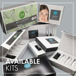 KIT de stratification pour sourcils, étiquettes privées, fermeture magnétique, bouteilles en argent sans air de 10ml avec flacon de gel de liaison transparent, fabriqué en italie - Product Image 4