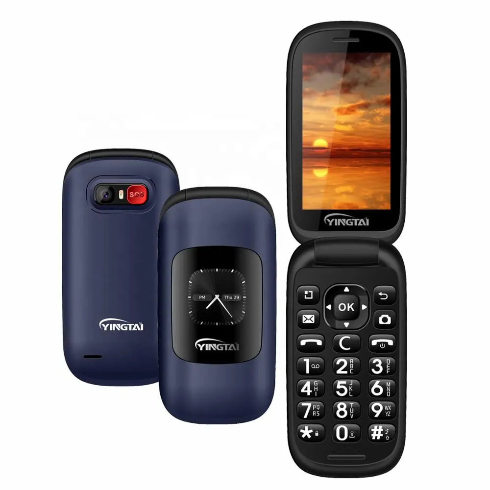 Téléphone portable pliable simple débloqué, portable, 4G, facile à utiliser, pour personne âgée, avec SOS, dernier modèle