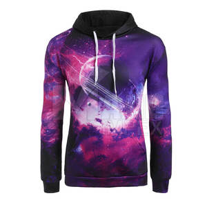 Sudaderas con Capucha Sublimadas para Hombre, Diseño Nuevo, con Logotipo Personalizado, Patrón Sólido, Material de Poliéster/Algodón, Secado Rápido, Transpirable - Product Image 3