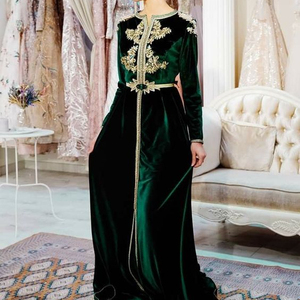 NEW--BEAUTIFUL-UNIQUE-CAFTAN pour la fête et le mariage-superbe-robe élégant embelli en cristal perles de verre pierre travail = 2021 - Product Image 1