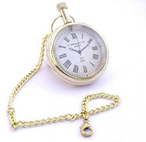 Montre de poche en laiton inspirée de Gandhi avec technique de polissage à longue chaîne pour le Nouvel An, la remise des diplômes de Noël et la fête des pères - Product Image 2