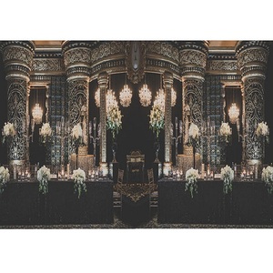 De Lujo Indo occidental boda escenario victoriano negro antiguo boda escenario de lujo Indo occidental boda escenario - Product Image 1
