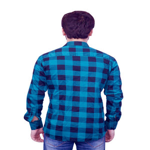 Mens ชุดเสื้อผ้าฝ้าย100% นุ่มสมาร์ท Casual Slim-Fit เสื้อลายสก๊อตตรวจสอบเสื้อ Patch Pocket - Product Image 3