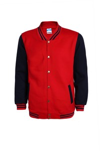 Chaqueta de Béisbol Varsity Personalizada en Azul Marino y Blanco, Acolchada, de Poliéster/Algodón, Ecológica, de Secado Rápido, Servicio OEM para Invierno - Product Image 2