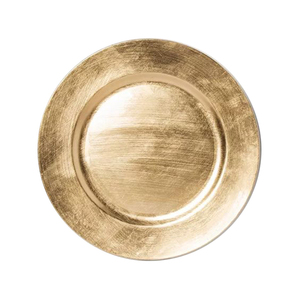 Eco-friendly <b>Dinnerware</b> Charger Decorative Dishes Plates High Quality Golden Finished Metal Iron Charger Plate - Product Image 1