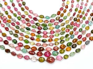 ลูกปัดหินธรรมชาติขนาด8นิ้วทรงรีทัวร์มาลีนหลายแบบ - Product Image 2