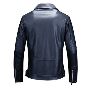 Chaqueta larga de cuero sintético para hombre, abrigo delgado de motocicleta a la moda, para negocios, invierno, 2021 - Product Image 4