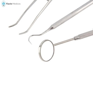 Dental examination set 3 PCS Dental Probe Tweezer and Mouth Mirror With Handle - Product Image 5