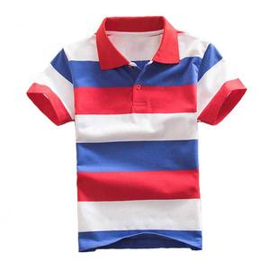 Polo a rayas personalizado para niños, camisa de diseño novedoso, de China - Product Image 1