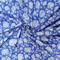Tissu en coton 100 % Sanganeri imprimé floral fait main, écologique, pour vêtements féminins et masculins, culottes, robes et housses de sac souples – Vente en gros