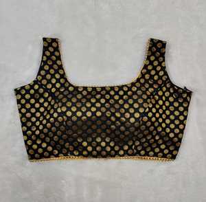 Tela de Seda India Pesada con Bordado de Lentejuelas, Sari Bollywood, Blusa Banarasi, Blusa Lehenga - Product Image 2