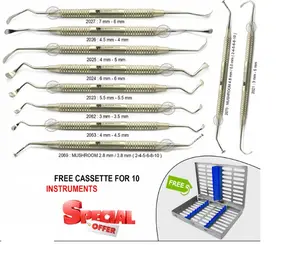 10 Stück Sinus Lift Instruments Set Kit Implantat Zahnheil kunde Kassette