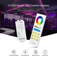 Sistema de Control remoto RGBW Mi light 2,4G RF Milight RGBW, atenuador inteligente LED FUT044A 15A, controlador para tira de luces Led