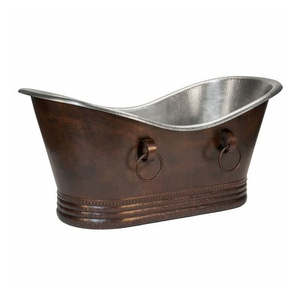 Venta caliente 2025 calidad premium majestuoso cobre grandeza gran forma Metal cobre plateado bañera - Product Image 6