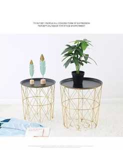 Créatif géométrique en métal décor à la maison design table basse de thé panier de rangement - Product Image 2