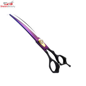 Vente en gros de 7.0 pouces ciseaux incurvés de coiffeur professionnel meilleur prix ciseaux de beauté en acier inoxydable avec poignée en caoutchouc - Product Image 2