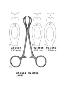 Lane Tissue Forceps 130mm Stainless Steel Manual Surgical Reusable - Product Image 1