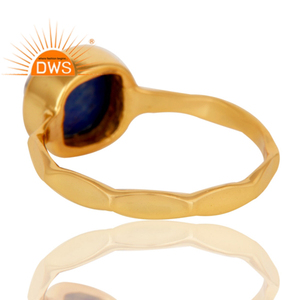 Blue Natural <b>Lapis</b> <b>Lazuli</b> Gemstone Stackable <b>Ring</b> Jewelry Manufacturer Solid Sterling Silver Gold Plated <b>Ring</b> Silver Jewelry - Product Image 3