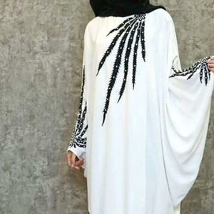 ---- TRENDY-NEW--CAFTAN robe avec belle-embellie en cristal perles de verre pierre travail-pour-fête-usure et de mariage-2021 - Product Image 1