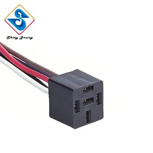 Auto Relay 5 Pin Female Connector Harness Black Connector 5 Way Automotive Relay Connectors