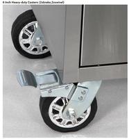 Chariot à outils en acier inoxydable de 72 pouces avec 15 tiroirs et armoire
