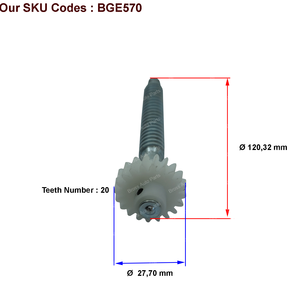 BGE570 BROSS AUTO PARTS Motor Ajustador de Altura del Asiento, Engranaje de Plástico de Repuesto para Reparación, Eje de 12 cm, Pieza de Repuesto para 5609510 TR Origin - Product Image 6