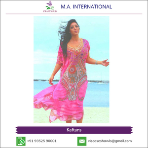 Wholesale Manufacturer of Standard Quality Chiffon Material Open <b>Kaftan</b> Beachwear Dress - Product Image 4