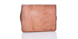 Sacs de messager à rabat complet en cuir véritable 15 pouces Vintage en cuir véritable couleur marron Grand cartable fait à la main Sacs de sacoche pour ordinateur portable - Product Image 5