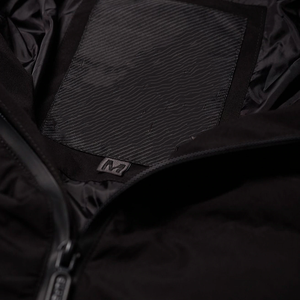 Veste bouffante en laine noire à manches longues pour hommes, avec fermeture éclair, tenue d'hiver décontractée intelligente avec col à capuche - Product Image 5