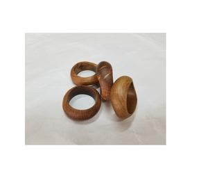 Porte-serviettes décoratif, artisanal, ensemble d'anneaux et serviettes de Table en bois, pour pièces de couleur personnalisées - Product Image 5