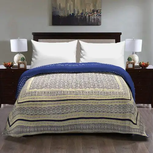 Bedding Bedspread Decorative Blanket Patchwork Kantha Quilt Manufacturer Indian Throw Handmade Kantha King Size Soft