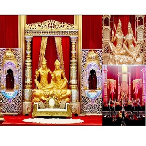 Decoración de escenario tradicional de boda, escenario tradicional indio, grande, decoración de escenario - Product Image 1