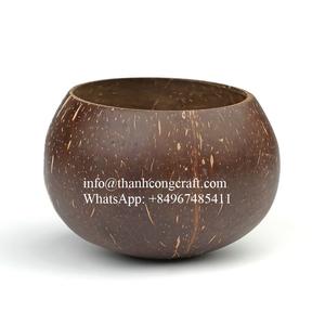 Cuenco de cáscara de coco biodegradable del proveedor 2021 Maceta de planta desechable pulida natural Empaquetado en cartón de origen de Vietnam - Product Image 3