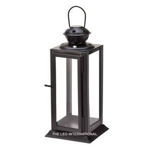Iron Classic Metal Lantern <b>Candle</b> Christmas Home Decoration <b>Red</b> Glass Round Shape Factory Directly Sale - Product Image 2