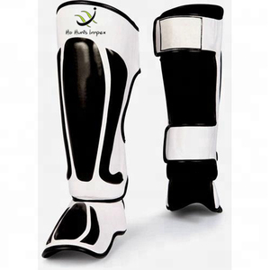 Espinillera de gemelos y protector de empeine cuero genuino Kick Boxing entrenamiento de alta calidad personalizado al por mayor espinilleras profesionales - Product Image 2