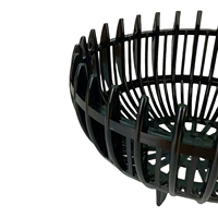 Pot rond noir Folin pour orchidées, pots en plastique PP 300x165 pour jardin, maison, pépinière GL-B30, vase à fleurs de style zen asiatique suspendu